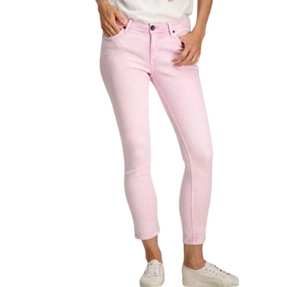 GARCIA Pink Distressed Cropped Skinny Jeans | Low Rise Denim | Size 28 x 28 * - Picture 1 of 13